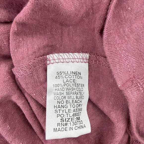 🌸 UMGEE Tiered Ruffle Sleeve Tunic Dress | Mauve Pink | Size M | NWT - Picture 8 of 9